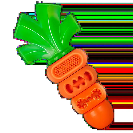 Apasiri Aggressive Chewer Dog Toys, Durable Carrot Leaf Design for Teeth Cleaning & Mental Stimulation
