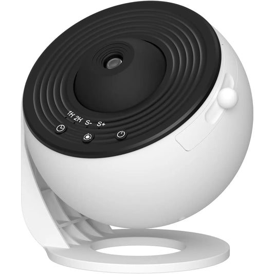 Galaxy Projector, HD Image Star Projector Galaxy Light Adjustable Knob, 13 Film Discs Planetarium Projector for Kids, 360° Rotating 1/2H Timer Simple 3-Button Control White Audio